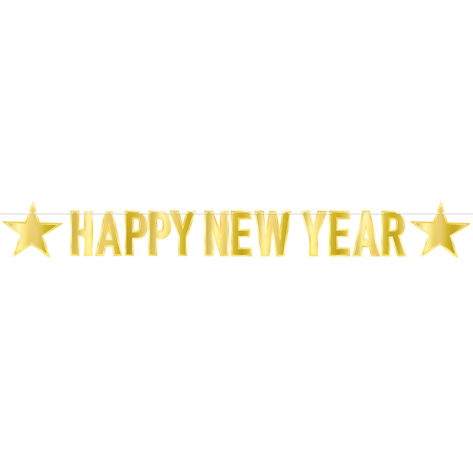 Beistle 7ft. x 8.5" Gold Foil Happy New Year Streamer